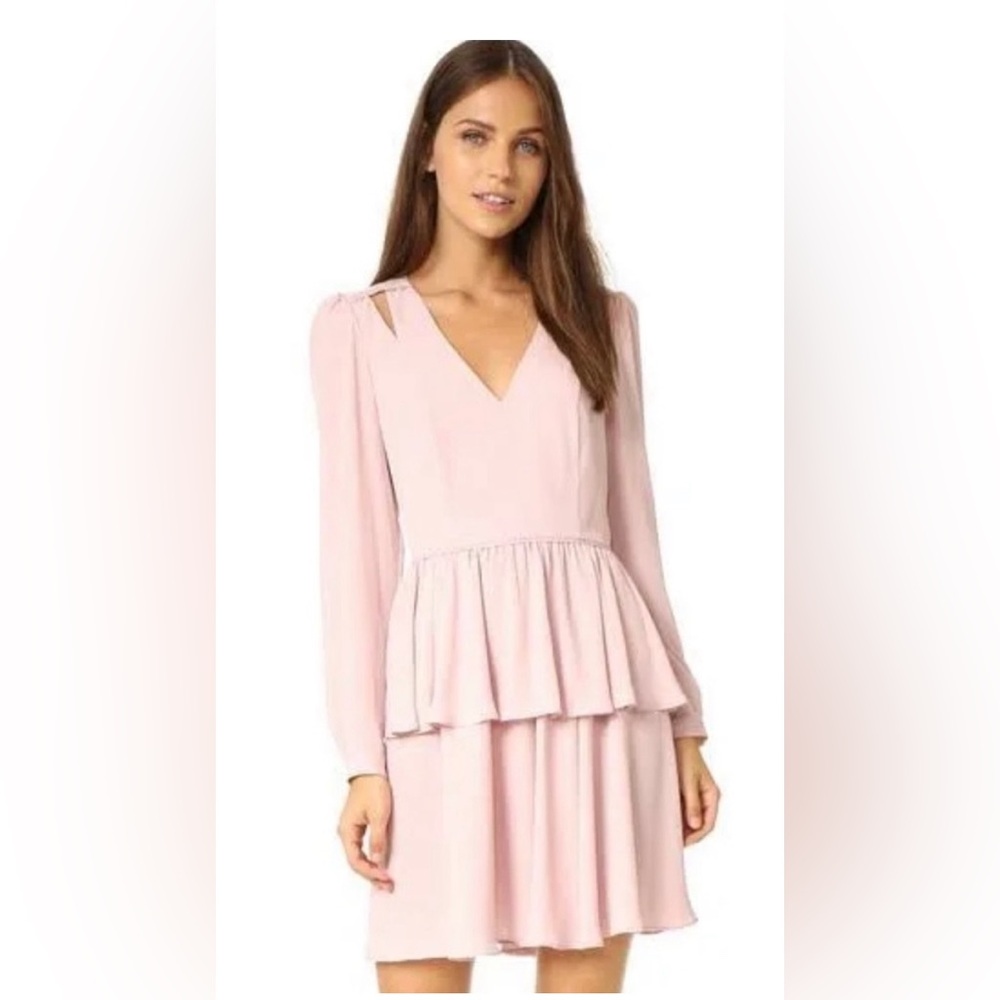 Rebecca Minkoff sz4 Jiana tiered dress pink